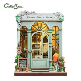 3D DIY Huisje, Champs-Élysées Florist,16×15,5x18cm