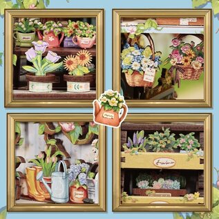 3D DIY Huisje, Anna’s Blue Blossom, 15,7×16,2×19,7cm