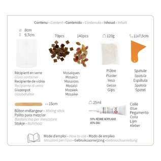 Mozaïek-windlicht kit 9,7x8cm