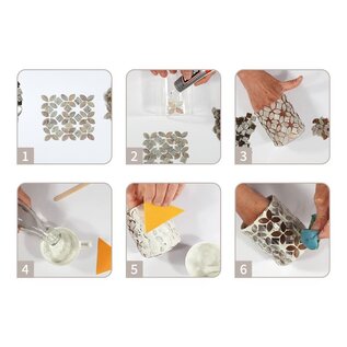 Mozaïek-windlicht kit 9,7x8cm