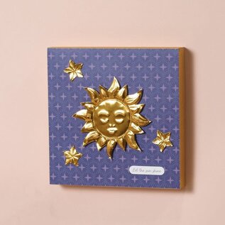 3 vellen goudkleurig embossing alu 20 x 20 cm