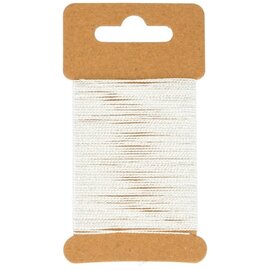 Wit glitter gewaxt draad 10 m