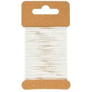 Wit glitter gewaxt draad 10 m