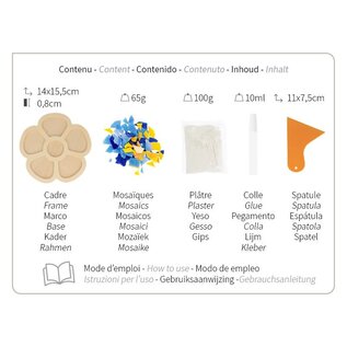 Bloem mozaïek kit 15.5x14 cm