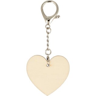 3 hartje sleutelhangers 5x5 cm