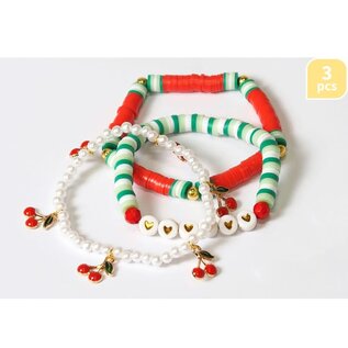 Armbandenset - kersen