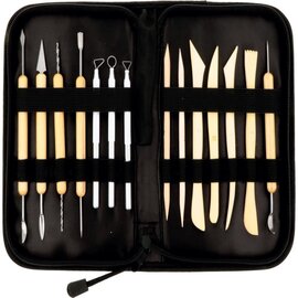 Set gereedschap voor boetseerklei