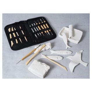 Set gereedschap voor boetseerklei