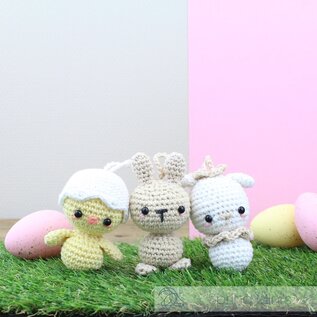 Hardicraft DIY Haakpakket MINI LAMMETJE - Amigurumi Sleutelhanger