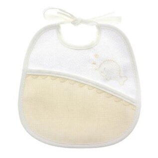 Slabbetje - bavoir om op te dorduren met walvis 17,5x19cm