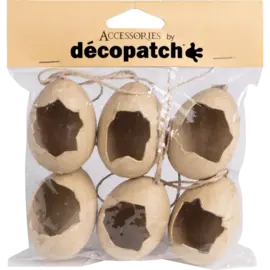 Decopatch - Pak van 6 gebroken eieren- om op te hangen