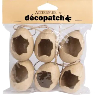 Decopatch - Pak van 6 gebroken eieren- om op te hangen