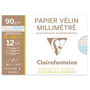 Clairefontaine Millimeterpapier 12 vellen 90g/m² A4