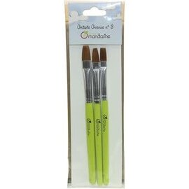 Set 3 penselen synthetisch nr. 4, 6, 10