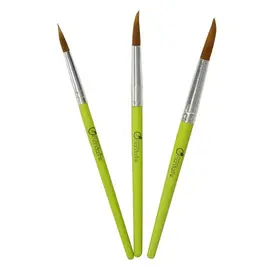 Set 3 ronde Penselen, synthetisch