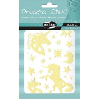 Phospho Stickers Eenhoorns - 56 stickers