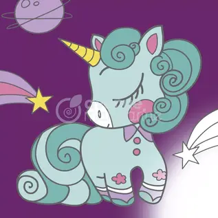 Clairefontaine - Painting By Numbers - Eenhoorn 5-8+