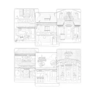 Kleurboek Odelia 5 Shopfronts - Emmanuelle Colin