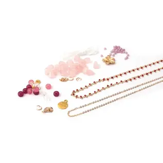 DIY KWARTS SIERADENSET (ROZE-GOUD)