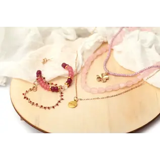 DIY KWARTS SIERADENSET (ROZE-GOUD)