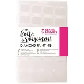 Doos voor Strassstenen of Diamond Painting 28 Vakken 11 x 17,5 x 2,8 cm