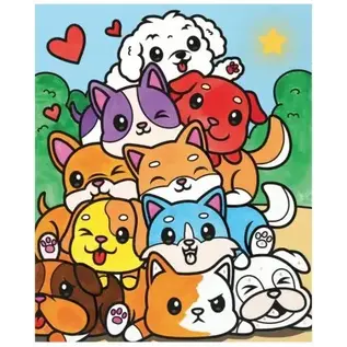 Schilderen Op Nummer Set Honden 18,5 x 22 cm