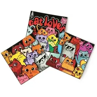 Velours Kleurplaten Katten 3 Stuks 17 x 17 cm