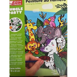 Schilderen Op Nummer Jungle dieren 18,5 x 22cm