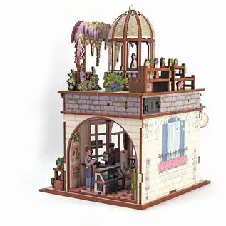 3D HOUTEN HUISJE  - ETALAGE BLOEMENWINKEL