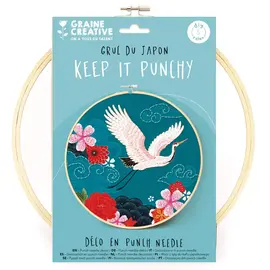 PUNCH NEEDLE KIT JAPANSE KRAANVOGEL Ø250 MM