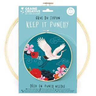 PUNCH NEEDLE KIT JAPANSE KRAANVOGEL Ø250 MM