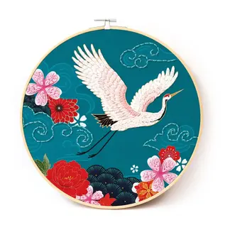 PUNCH NEEDLE KIT JAPANSE KRAANVOGEL Ø250 MM