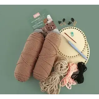 Pakket om 2 mandjes te haken - Beer - 20cm & 15cm