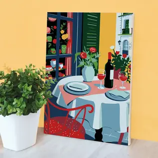 SCHILDEREN OP NUMMER 20 x 30 - ONTBIJT