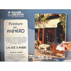 SCHILDEREN OP NUMMER 30 x 40 CM - BISTRO un été à Paris