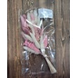 Bosje decoratieve droogbloemen pastelroze en witte tinten h:+/- 22cm