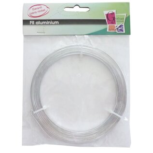 5 meter aluminiumdraad plat zilver 5x1mm