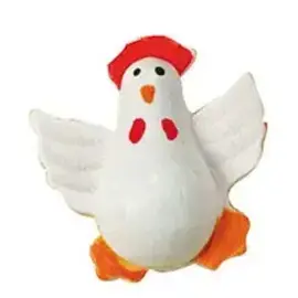 3D stickers houten kippen 8st.