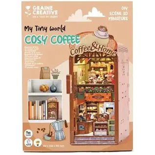 DIY 3D Book nook, Boekensteun Cosy Coffee