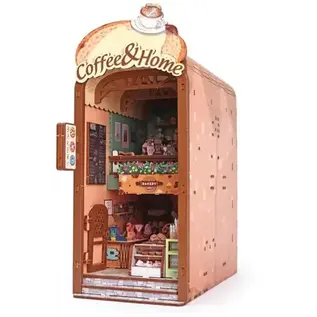 DIY 3D Book nook, Boekensteun Cosy Coffee