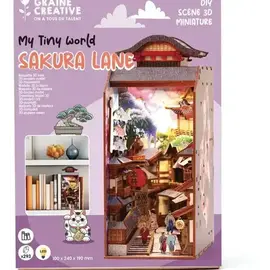DIY 3D Book nook, Boekensteun My tiny world - Sakura Lane