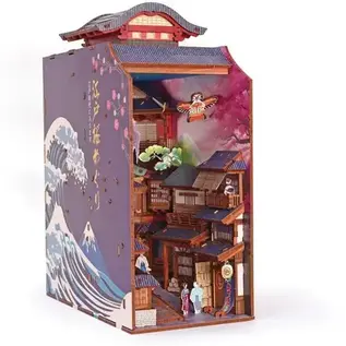 DIY 3D Book nook, Boekensteun My tiny world - Sakura Lane