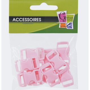 10 sluitingen roze - 10 mm