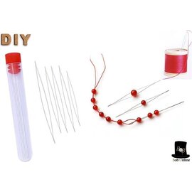 5 Naalden voor het rijgen van kralen. 90, 75, 70, 60, 45mm