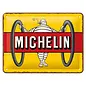Metalen Bord 15x20cm - Michelin - Tyres Bibendum Geel