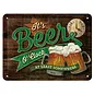 Metalen Wandbord 15x20cm - It's Beer O'Clock At Least Somewhere