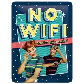 Metalen Wandbord 15x20cm - No WiFi