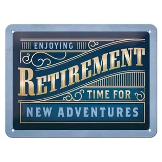 Metalen Wandbord 15x20cm - Retirement