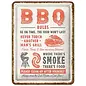 Metalen Wandbord 15x20cm - BBQ Rules