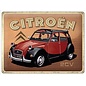 Metalen Wandbord 30 cm x 40 cm - CITROëN 2CV CHARLESTON